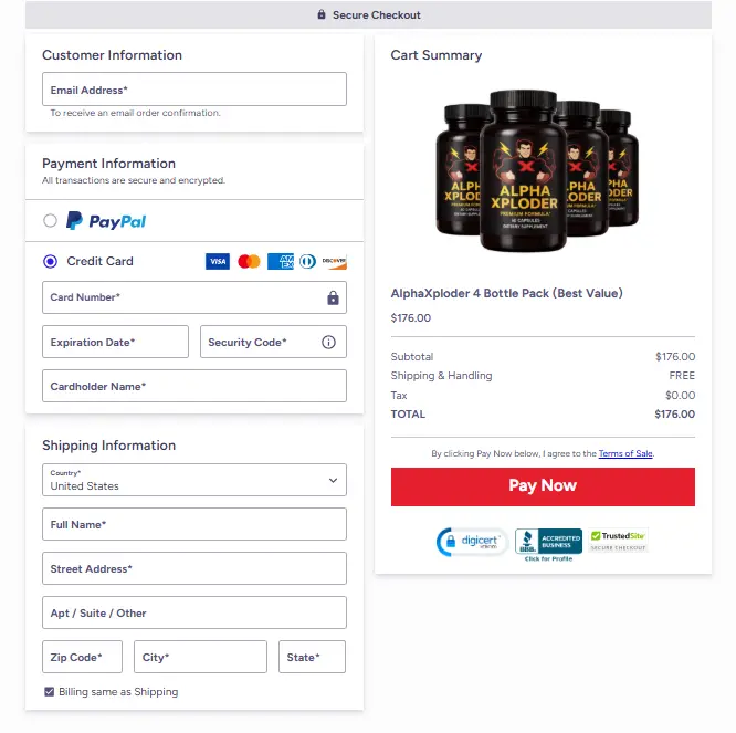 AlphaXploder - Secure Checkout